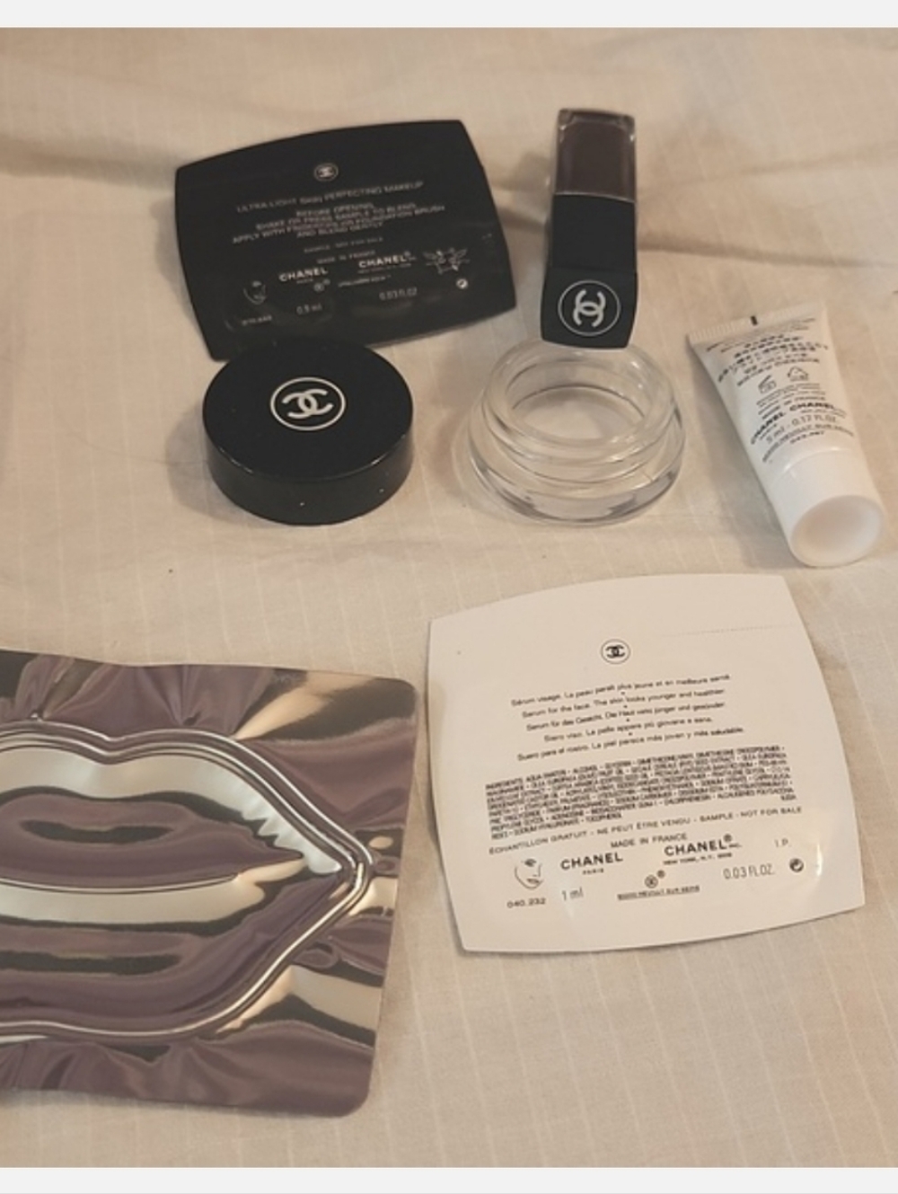 Chanel Bundle Lot Skincare Makeup Glass Mini Empty Container - Picture 3 of 6